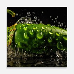 Panou Sticla Bucatarie, 100x100cm, Protectie aragaz, Antistropi, Termorezistent, Alimente, Legume, Chili Splash
