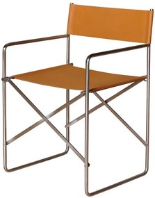 Scaun dining, pliabil, din piele naturala, Cuero