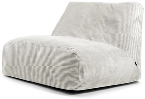 Fotoliu bean bag crem cu tapițerie din catifea reiată Sofa Tube – SLOWDOWN