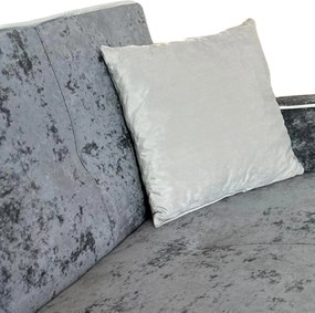 Fotoliu SAMY NEXT extensibil, cu lada de depozitare, stofa gri inchis cu gri deschis , cadru metalic, 103x100x92 Catifea plusata, Gri