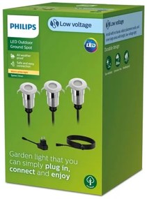 SET 3x corp de iluminat LED încastrat de exterior Philips SPORE LED/1W/24/230V IP67