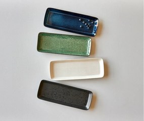 Tavă de servire din ceramică 14x38 cm Gastro Dark Blue/Black – Bitz