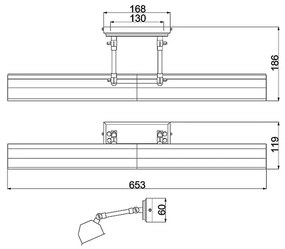 Aplică pentru tablouri Elstead CHAWTON-PLL-PB CHAWTON 4xE14/40W/230V auriu