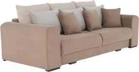 Canapea foarte spaţioasă, maro deschis, bej, crem, GILEN BIG SOFA