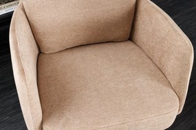 Set de 2 scaune pivotante BIG GEORGE sampanie bej