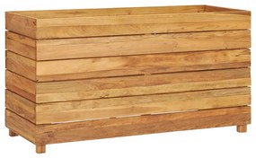 Strat inaltat, 100x40x55 cm, lemn de tec reciclat si otel 1, 100 x 40 x 55 cm