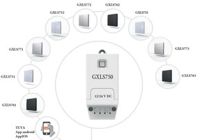 Comutator fără fir cinetic 1P IP67, argintiu