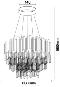 Brilagi - Lustră suspendată pe cablu PLAZA 11xE14/40W/230V