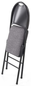 Scaun pliabil Dover, gri / negru