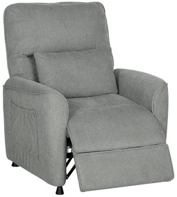 HOMCOM Fotoliu Relaxant Electric cu Masaj și Încălzire, Silențios, Reclinabil 150° în Cinilie cu Pernă, Funcție de Memorare, 2 Telecomenzi, Suport pentru Picioare, Pentru Living sau Birou, Gri Închis | Aosom Romania