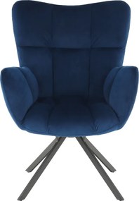 Scaun de design, ţesătură albastră, KOMODO
