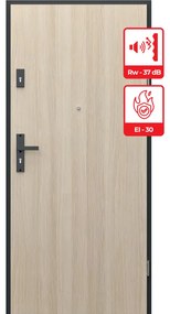 Usa antifonica din lemn - Izolare fonica 37dB ST, 912x2072, Ciment Deschis