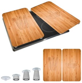 WENKO 2521497100 - Capac pentru aragaz 52x30 cm multicolor/gri/transparent