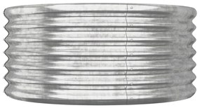 Jardiniera argintiu 80x80x36 cm otel vopsit electrostatic 1, Argintiu, 80 x 80 x 36 cm