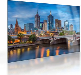 Tablou pe sticlă cu orașul Melbourne (70x50 cm)