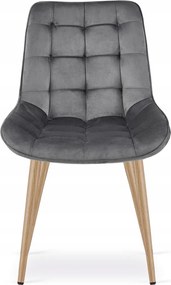 Gri scaun bucatarie BERA din catifea