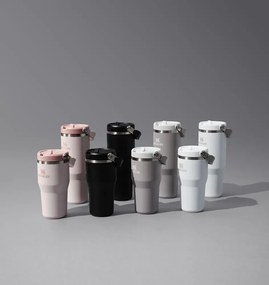 Termos roz deschis din oțel inoxidabil 410 ml IceFlow™ Flip Straw 2.0 Tumbler Rose Quartz – Stanley