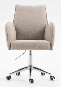 HR280K Scaun Latte Boucle cu Bază Cromata
