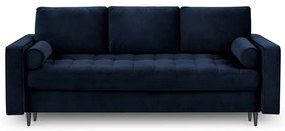 Canapea extensibilă din catifea Milo Casa Santo, albastru