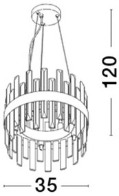 Lustra suspendata eleganta design modern Crown 35cm