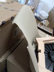 OFERTA Scaun bej BALI MARK cu picioare din fag II. calitate