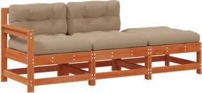 vidaXL Unități de canapea sectională Maro Ceară 190 x 62 x 70,5cm