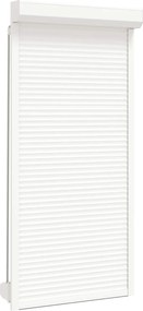 vidaXL Obturator rulant Manual Alb 100 x 210 cm Aluminiu și Poliuretan