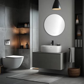 Brilagi - Oglindă LED DEMI PRO, încălzită și reglabilă, cu iluminare, 20 W, 230 V, Ø 60 cm, IP44