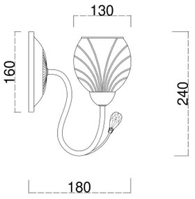 Lampă de perete Brilagi MEGAPOLIS 1xE14/60W/230V auriu