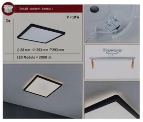 Plafonieră LED/16W ATRIA 230V neagră Paulmann 71001