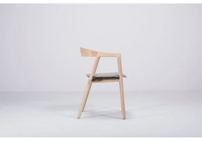 Scaun din lemn masiv de stejar Gazzda Muna, gri