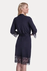 Halat pentru femei ELLIE din bambus S Negru / Black