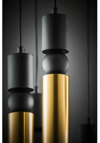 Lustră pe cablu Jupiter 2018 ALAS 7xGU10/10W/230V negru/auriu