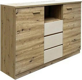 Comoda CANADA CX3, stejar artisan/casmir, PAL laminat, 130x42x105 cm