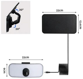 Aplică LED solară cu senzor Brilagi ROOF LED/13W/5V IP65