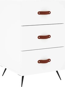 vidaXL Noptieră, alb, 40x40x66 cm, lemn compozit