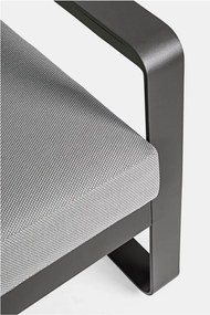 Fotoliu de grădină gri din metal Merrigan – Bizzotto