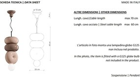 Lustra retro realizata manual din ceramica Bumbum