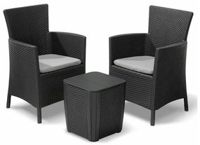 Set mobilier de grădină Iowa Balcon cu masă Luzon, grafit