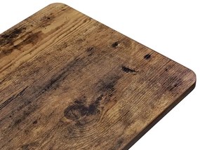 Măsuță laterală mobilă ELDUR, maro/neagră