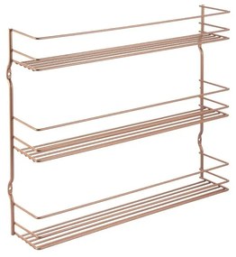 Suport cu 3 rafturi pentru mirodenii Metaltex, arămiu