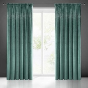 Draperie de umbrire din catifea de lux turcoaz 140 x 270 cm