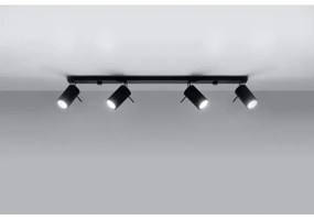 Lampă spot RING 4L 4xGU10/40W/230V negru