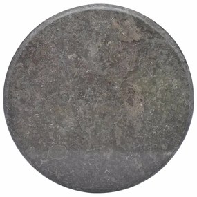 149196 vidaXL Blat de masă, negru, Ø60x2,5 cm, marmură