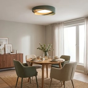 BRILAGI-LED Plafonieră VELVET TWIST LED/24W/230V 4000K Ø 55 cm verde/bej.