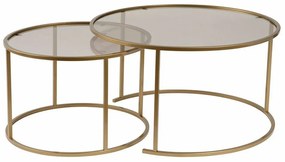 Set de măsuțe de conferință Aurum Gold și Bronze80 cm, 2 buc.