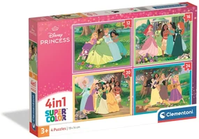 Prințesele Disney Colloquy Puzzle 4 în 1 Clementoni