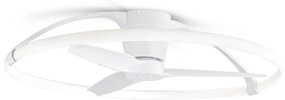 Lustra LED Smart cu Ventilator si telecomanda NEPAL alb