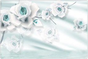 Tablou - Flori de trandafir turcoaz (90x60 cm)