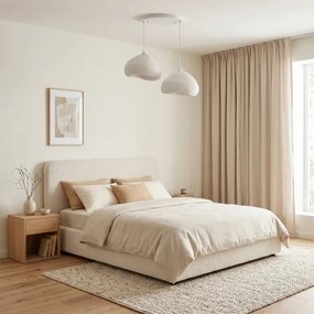 Brilagi - Lampă suspendată pe cablu WABI SABI, 2xE27/40W/230V, Ø 45 cm, alb